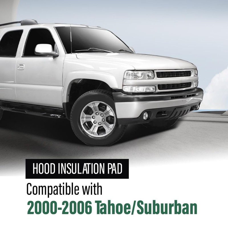 LQI Hood Insulation Pad 1/2" with Clips Compatible with Chevy