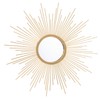SAFAVIEH Home Nahla Gold Leaf Sunburst 26-inch Decorative Accent Mirror
