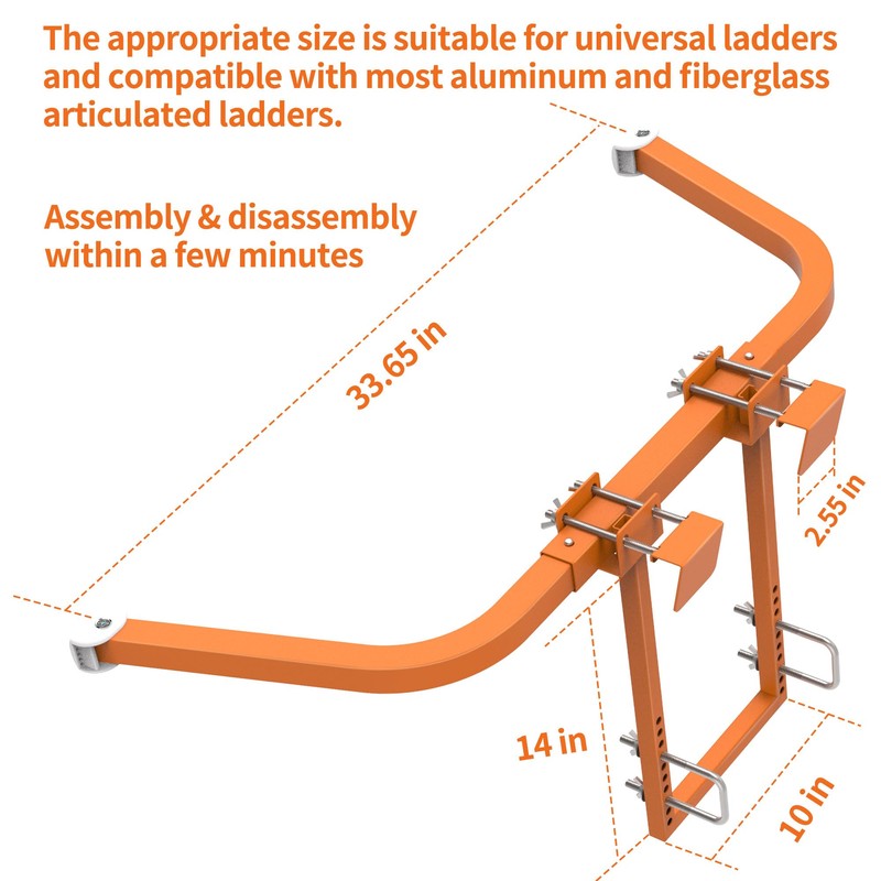 Ladder Stabilizer,Extended Ladder Stabilizer Accessory for Roof Gutter＆Wall,Ladder Stand-Off 450