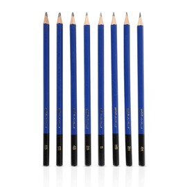 ANSIO Drawing Pencils Set of 8 – 2H, 4H, HB, B, 2B, 4B, 6B, 8B Sketching Pencils, Smooth Graphite Art Pencils for Shading, Sketching & Doodling – Ideal for Artists and Beginners