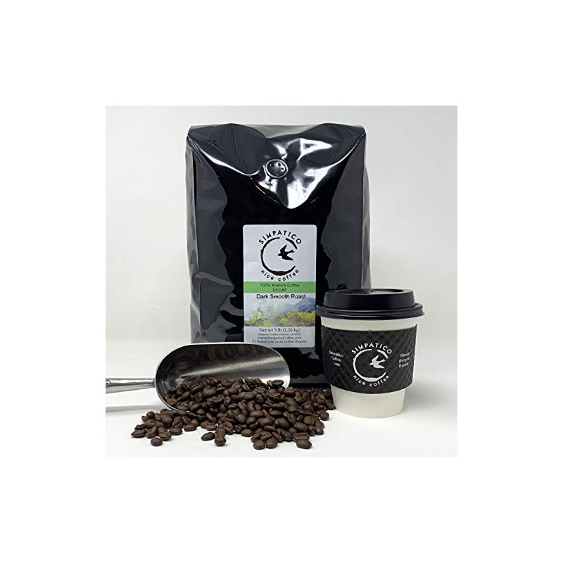 Simpatico Low Acid Coffee - Dark DECAF - WHOLE BEAN