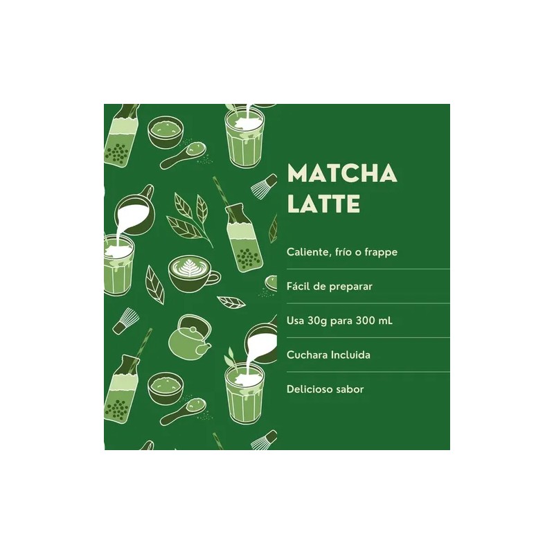 Matcha Latte 600g En Polvo Para Hacer Bebidas O Frappe