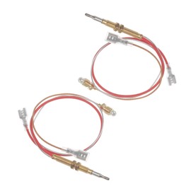 Timsec Outdoor Patio Heater Thermocouple Sensor, with M8 x 1 End Connection Nuts, M6 x 0.75 Thermocouple Head Thread and 2 Screw Nuts, 16.2" Length Wire and 0.25'' Flat Terminal