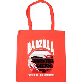 Hippowarehouse DADZILLA father of the monsters Tote Shopping Gym Beach Bag 42cm x38cm,10 litres
