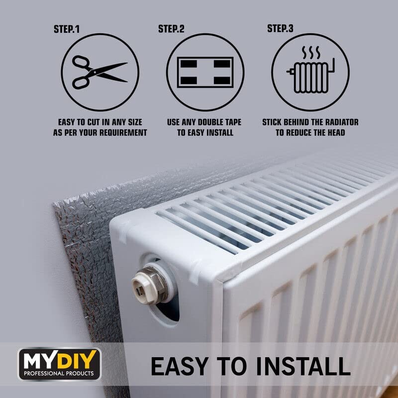 Radiator Insulation Reflective Foil - 5m x 60cm Heat Reflector