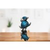 Triple Sea Turtle Statue on Coral Reef Base Ocean Decor