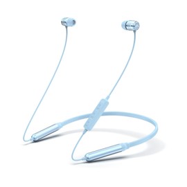 Soundmagic E11BT Neckband Bluetooth Headphones Wireless Earphones HiFi Stereo in Ear Headset with Microphone Noise Isolation Sports Earbuds Long Playtime Blue