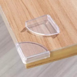 가구모서리보호대 부채꼴 가구 모서리보호대 투명 pvc 충격보호대 4개입 Furniture Corner Protector Half Moon Transparent PVC Shockproof Corner Guards 4 Pieces [Single item]