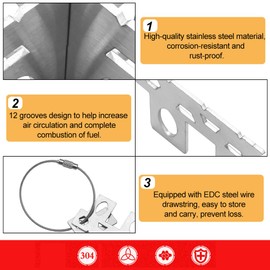 KLYNGTSK 2 PCS Alcohol Stove Cross Stand Stainless Steel Pot Stand Portable Alcohol Stove Rack Shelf Alcohol Stove Stand for Camping Hiking Backpacking Outdoor Activities (9.6 * 2.9cm)