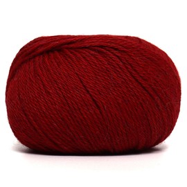 Juego de 3 madejas de lana de alpaca 100% para bebé, fabricado en Perú, suave y perfecto para tejer y ganchillo (rojo, DK)