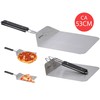 Folding Pizza Peel Bakers Paddle Large Stainless Steel Blade, Ergonomic