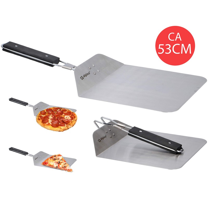 Folding Pizza Peel Bakers Paddle Large Stainless Steel Blade, Ergonomic