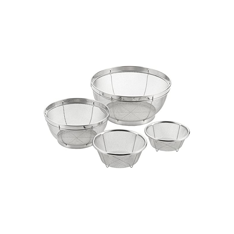 Yoshikawa Colander, 4-piece (5.1, 5.9, 7.5, 9.8 inches (13, 15,