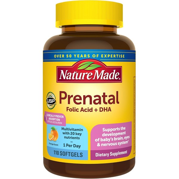 Nature Made Prenatal with Folic Acid + DHA, Prenatal Vitamin