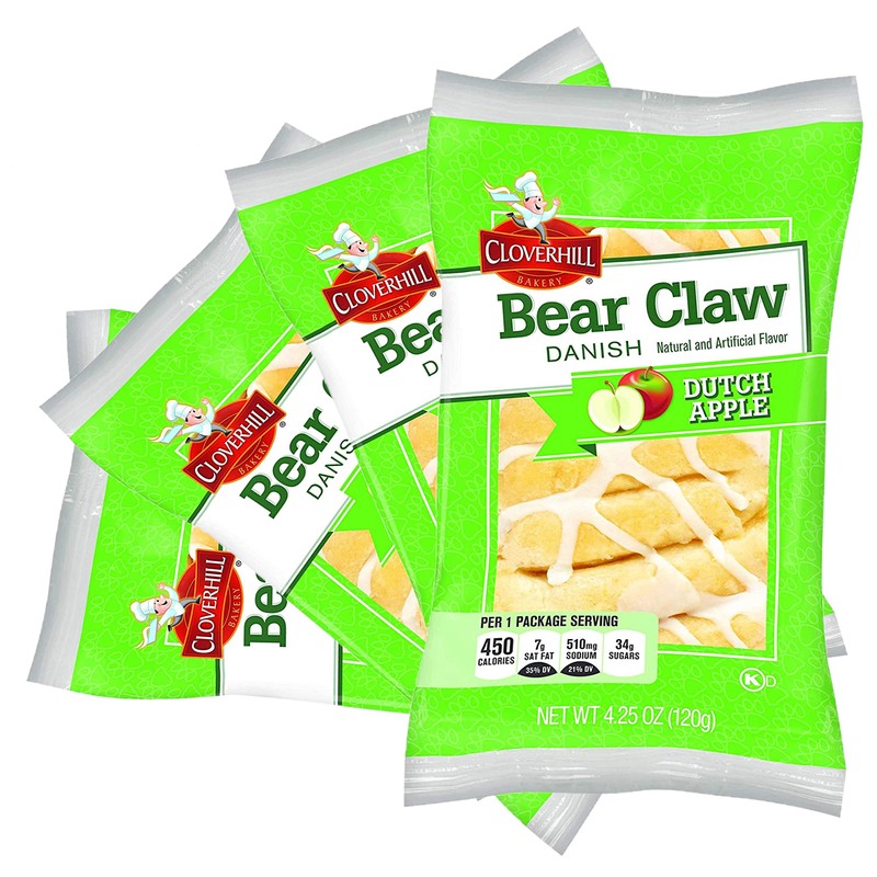 Cloverhill Cherry Cheese Bear Claws | Individually Packaged | 12