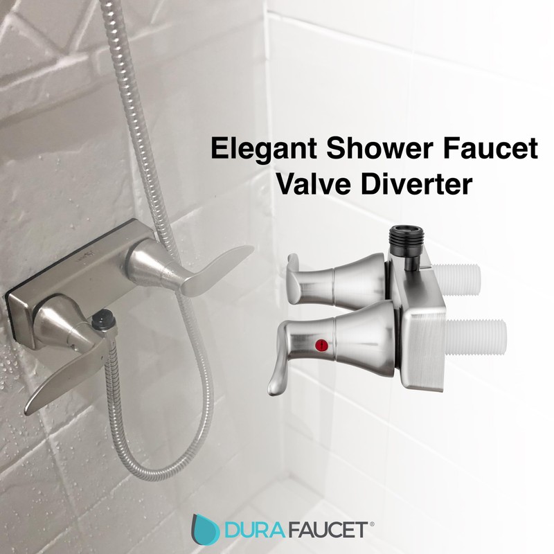 Dura Faucet DF-SA100LH-SN RV Shower Faucet Valve Diverter with Winged