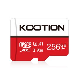 KOOTION 256GB Micro SD Card with UHS-I, U3, V30, A1, high Speed 100mb per Second TF Card 4K Recording Memory Card with Adapter