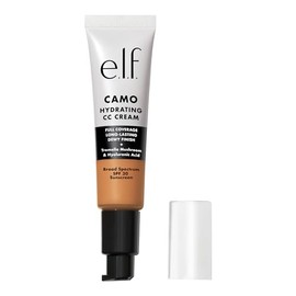 e.l.f. Crema Hidratante Camo CC, SPF 30, Base Correctora de Color de Cobertura Completa Para un Acabado Luminoso, Vegana y Libre de Crueldad, Tono Bro