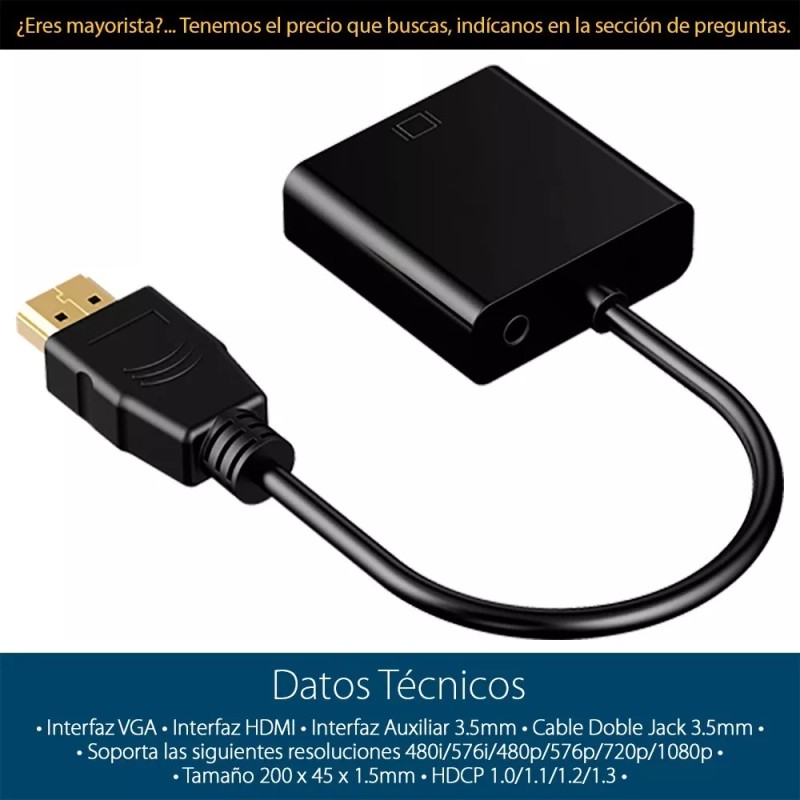 Mercader Digital Convertidor H D M I A Vga Con