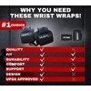 Hustle Athletics Wrist Wraps - Best Weightlifting Support (Competition Grade