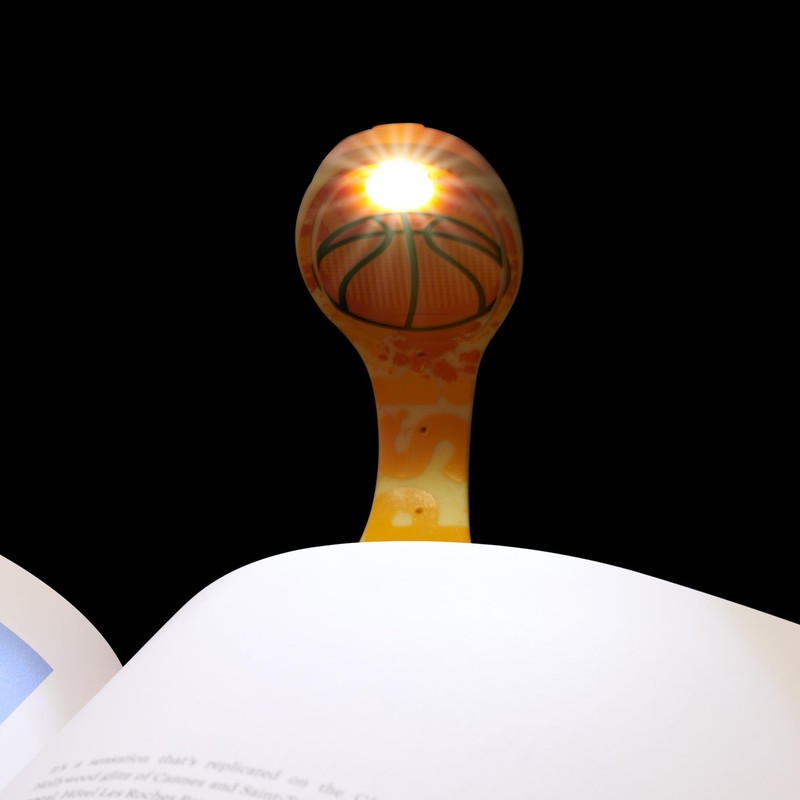 Gifts for Readers & Writers Bookmark Reading Light Basketball -2in1