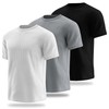 Ficerd 3 Pack Men's Short Sleeve Waffle Knit Shirts, Casual
