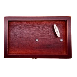 SIQI Music Jewelry Box Plays Moonlight Densetsu, 18 Note Wood Vintage Musical Box Collection Decoration Gift with Mirror and Lock for Christmas