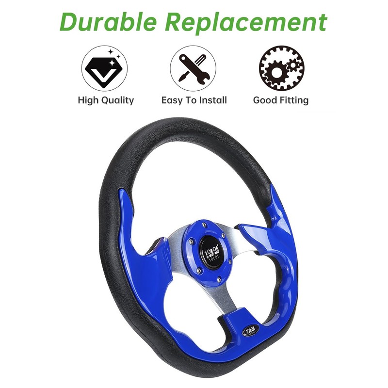 10L0L Golf Cart Steering Wheel, Universal Design Fit for Yamaha,