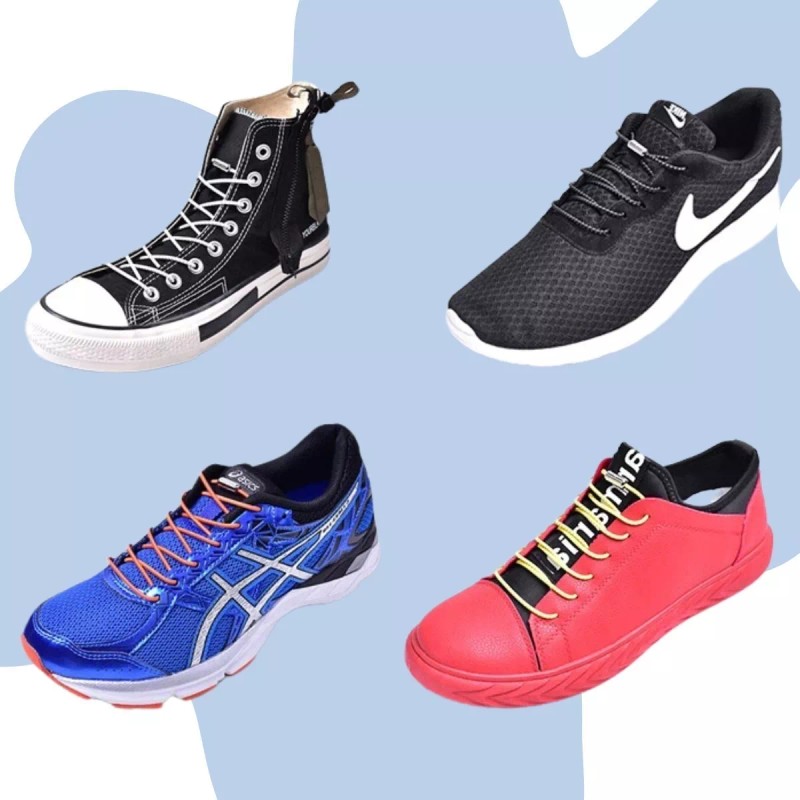 Agujetas Sin Nudo Elásticas Hebilla Metal 4 Pares Zapatos