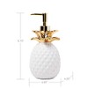 SKL Home Gilded Pineapple Ceramic Soap/Lotion Dispenser, 14 Oz. Capacity,