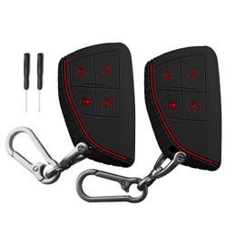 QBUC 2Pcs for Chevy 4 Buttons Silicone for Chevy Key Fob Cover for 2023 2024 2030 for Chevy Silverado GMC Key Fob Cover