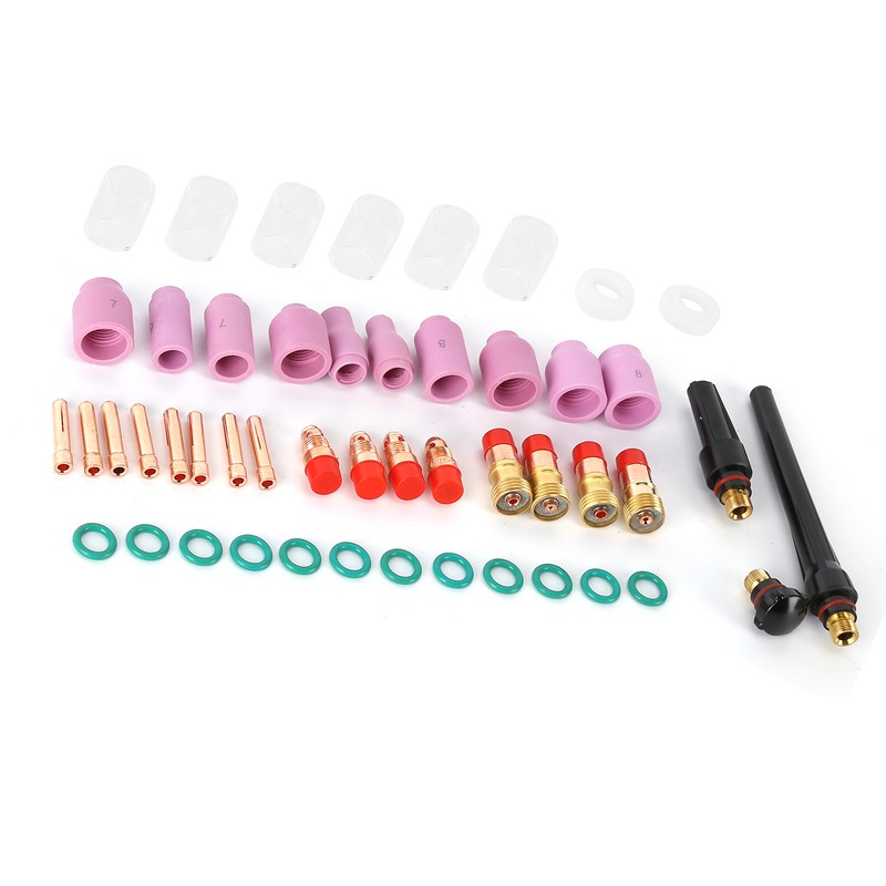 49Pcs TIG Welding Torch Kit Collets Ceramic Nozzles Cups Replacement