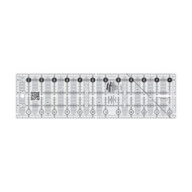 Creative Grids Quick Trim and Circle Quilting Ruler – CGRMT1 – Made in USA, 3-1/2in x 12-1/2in Rectangle, Non-Slip Grip Acrylic Quilting, Sewing, Crafting, Patchwork Ruler for Measuring