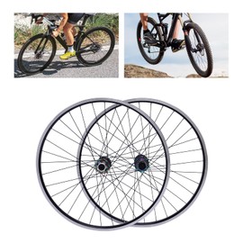DYRABREST 29 Inch Mountain Bike Wheelset, Aluminum Alloy Rim Disc Brake MTB Wheelset, Quick Release Front Rear Wheels Black Bike Wheels, Fit Cassette Bicycle Wheelset(Colorful)