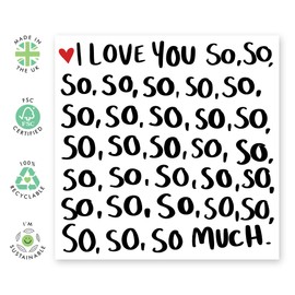 Central 23 I Love You Card - I Love You So Much Card For Boyfriend Girlfriend - Love Cards For Valentines Day For Husband Wife - I Love You Gifts For Her Him Couple - Comes With Fun Stickers