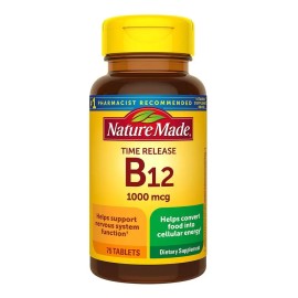 Nature Made Vitamina B12 1000 Mcg Time Release 75 Pzas Sabor Sin Sabor Apoyo Al Metabolismo energtico contiene una botella de 75 Unidades De Tabletas 