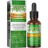 Aceite esencial de romero ecológico, 100% natural, nutre el cuero cabelludo y elimina el cabello seco (30 ml)