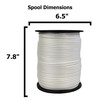 3/16 inch White Dacron Polyester Rope - 500 Foot Spool