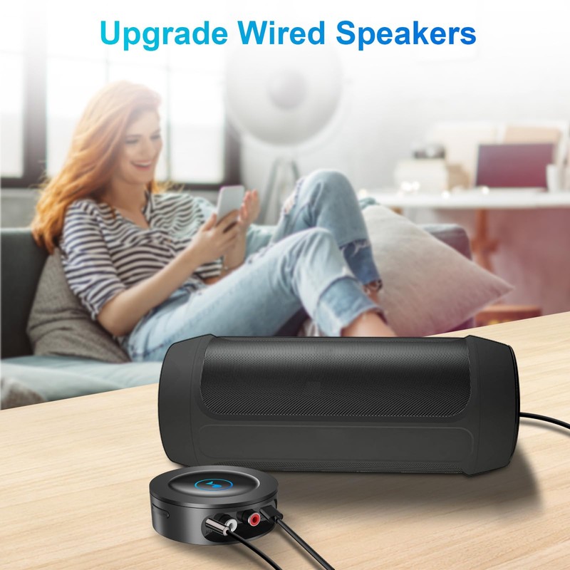Bluetooth 5.2 Receiver for Home Stereo AUX Adapter for HiFi