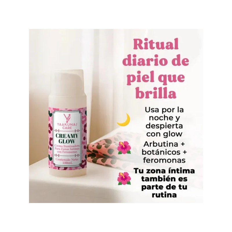 Crema Iluminadora Aclarante para Zonas Intimas con Feromonas 100mL Yaakunaj