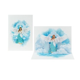 Cavoado® Pack of 5: 3D Christmas Cards with Santa, Reindeer, House, Angel, Christkind & Snow