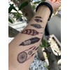 QC904 Temporary Feather Tattoo Flower Tattoo Dream Catcher Tattoo No.