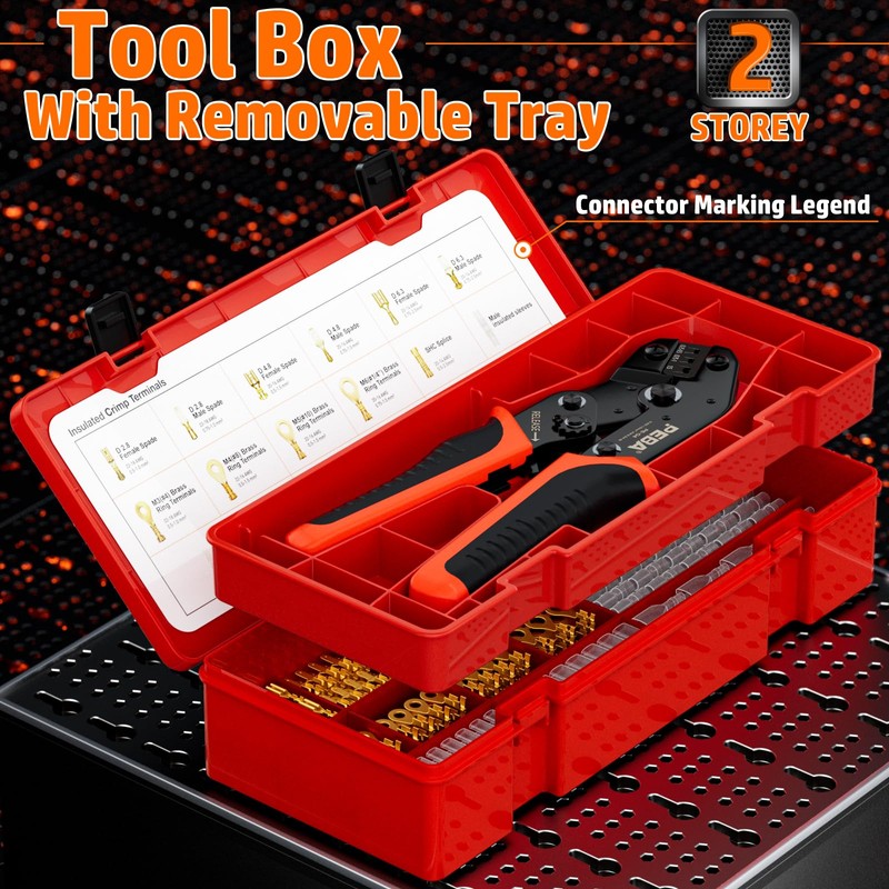 PEBA Open Barrel Crimping Tool Kit - 10 Sizes Quick