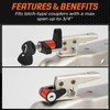 METOWARE Keyed Alike Trailer Lock Set, 5/8" Dia 3-1/2" Long