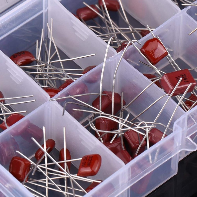 Pack of 100 Foil Capacitors, Polyester Capacitors, Metallised Polyester Film