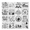 16 Pieces Christmas Stencils Template Reusable Christmas Painting Stencils for