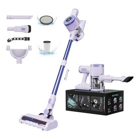 BUTY BULU Cordless Stick Vacuum Cleaner, 30KPa Handheld 2200mAh Rechargeable Battery Lightweight Small Vac Electirc Broom, 40Mins Runtime for Home Hard Floor Carpet Pet Hair Cleaning, Purple