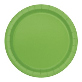 Lime Green Solid Round Paper Dinner Plates - 9" (Pack of 16) - Elegant & Durable Plates for Parties, Weddings & Events