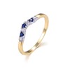 Ladies 9 Carat Gold on Sterling 925 Silver Blue and