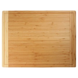 BambooMN Universal Premium Pull Out Cutting Boards - Under Counter Replacement - Designed To Fit Standard Slots - Heavy Duty Kitchen Board with Juice Groove - 22" x 18" x 0.75" - 1 Piece